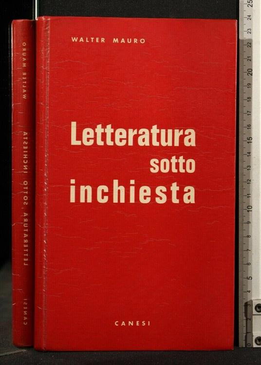 Letterature Sotto Inchiesta - Walter Mauro - copertina