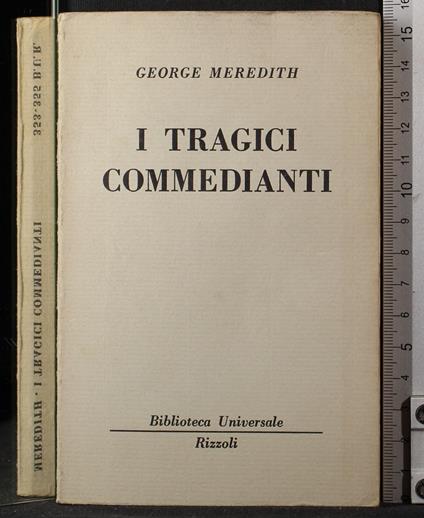 I tragici commedianti - George Meredith - copertina