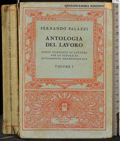 Antologia del lavoro. Vol 1 - Fernando Palazzi - copertina
