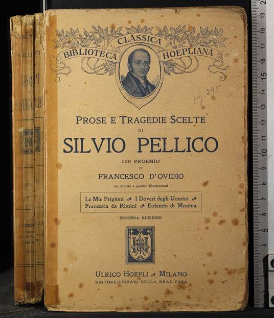 Prose e tragedie scelte - Silvio Pellico - copertina