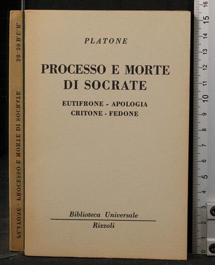 Processo e morte di socrate - Platone - copertina