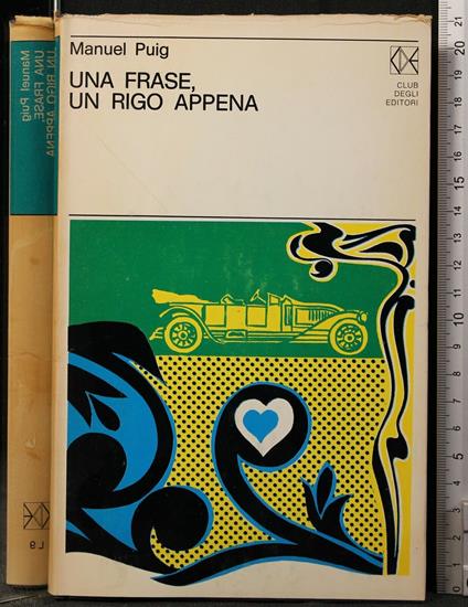 Una Frase, Un Rigo - Manuel Puig - copertina