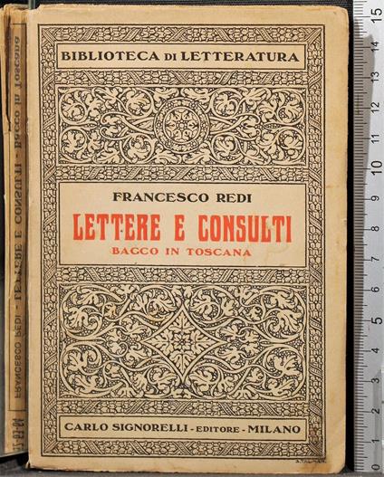 Lettere e consulti. Bacco in Toscana - Francesco Redi - copertina