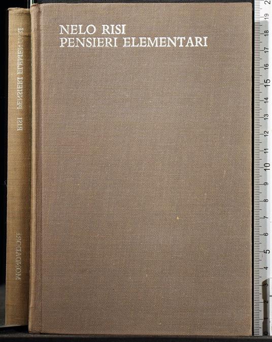 Pensieri elementari - Nelo Risi - copertina