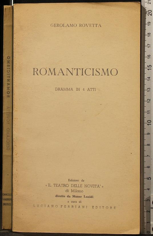 Romanticismo - Gerolamo Rovetta - copertina