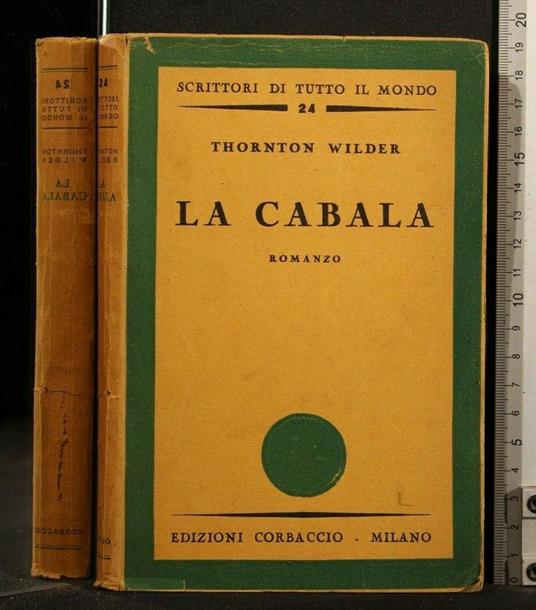 La Cabala - Thornton Wilder - copertina