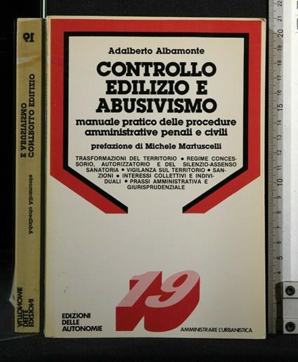 Controllo Edilizio e Abusivismo - Adalberto Albamonte - copertina