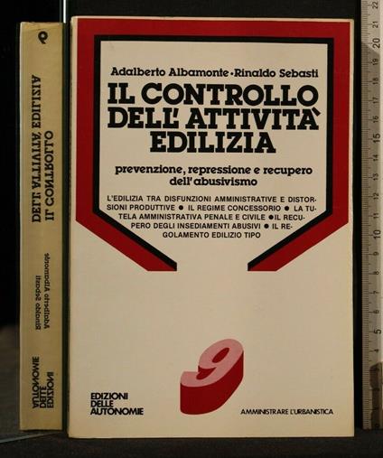 Il Controllo Dell'Attività Edilizia - Adalberto Albamonte - copertina