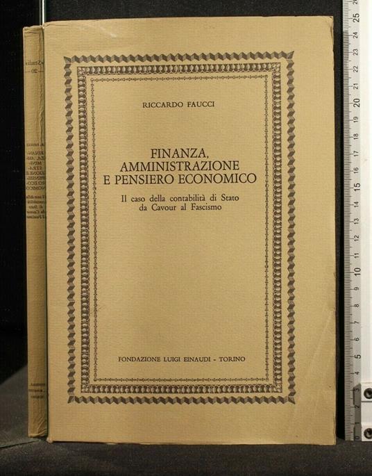 Finanza, Amministrazione e Pensiero Economico - Riccardo Faucci - copertina