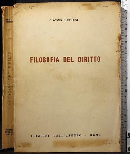 Filosofia del diritto - Giacomo Perticone - copertina