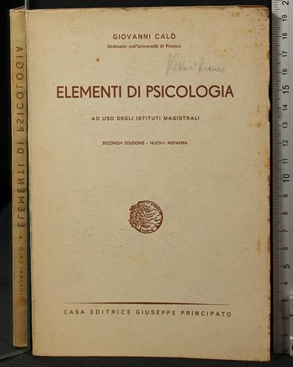 Elementi Di - Giovanni Calò - copertina