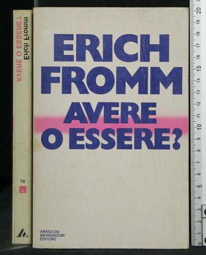 Avere O Essere - Erich Fromm - copertina