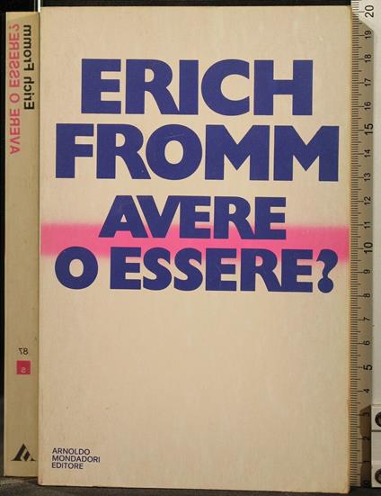 Avere O Essere? - Erich Fromm - copertina