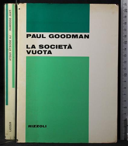 La società vuota - Paul Goodman - copertina