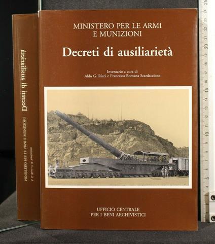 Decreti di Ausiliarietà - Aldo Ricci - copertina