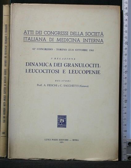 Atti Dei Congressi Della Società Italiana di Medicina Interna - Roberto Fieschi - copertina