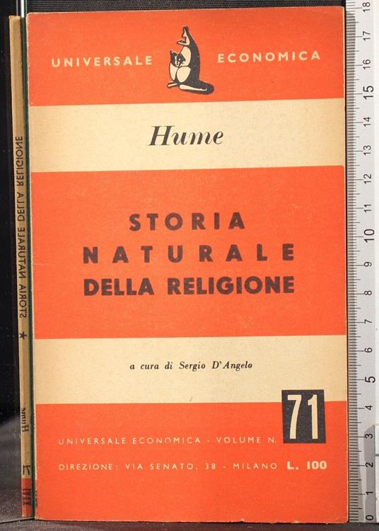 Storia naturale della religione - David Hume - copertina