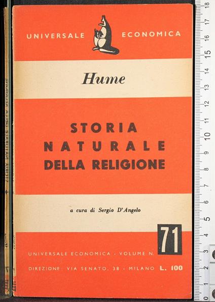 Storia naturale della religione - David Hume - copertina