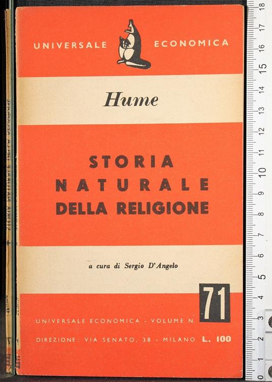 Storia naturale della religione - David Hume - copertina