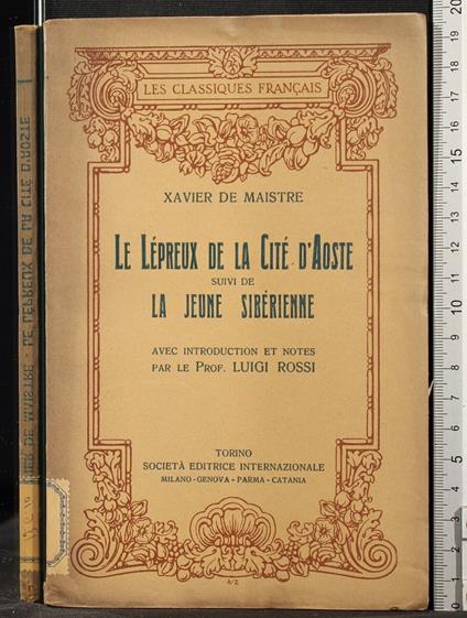 Le Lepreux de la cite d'Aoste suivi de La Jeune siberienne - Joseph de Maistre - copertina