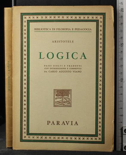 Logica - Aristotele - copertina