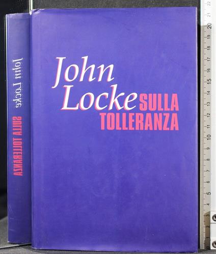 Sulla tolleranza - John Locke - copertina