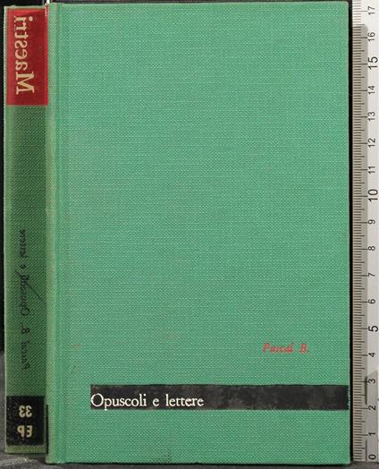 Opuscoli e Lettere - Blaise Pascal - copertina