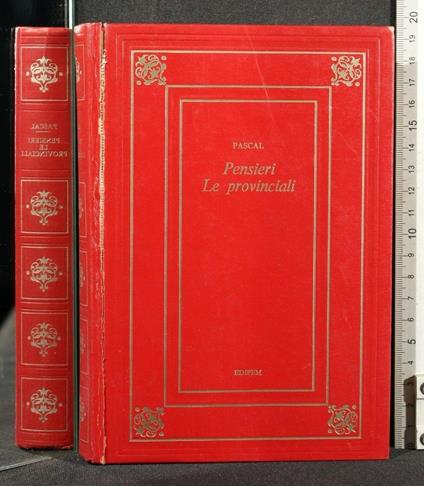 Pensieri Le Provinciali - Blaise Pascal - copertina