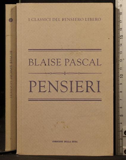 Pensieri - Blaise Pascal - copertina