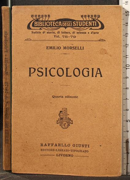 Psicologia - Emilio Morselli - copertina