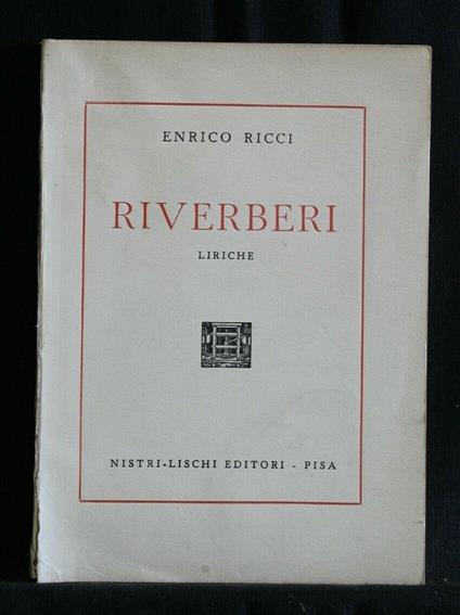 Riverberi. Liriche - Enrico Ricci - copertina