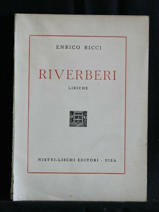 Riverberi. Liriche - Enrico Ricci - copertina