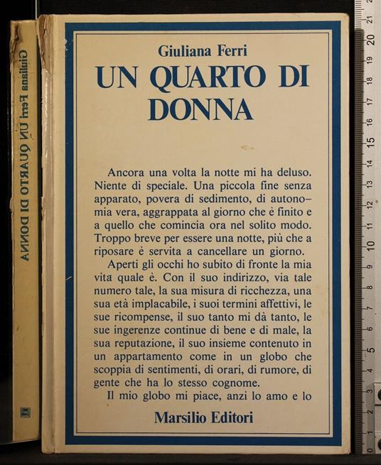 Un quarto di donna - Giuliana Ferri - copertina