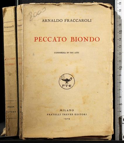 Peccato biondo - Arnaldo Fraccaroli - copertina