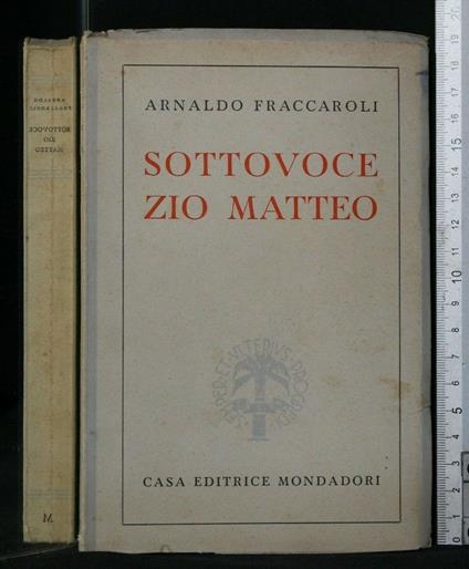 Sottovoce Zio Matteo - Arnaldo Fraccaroli - copertina