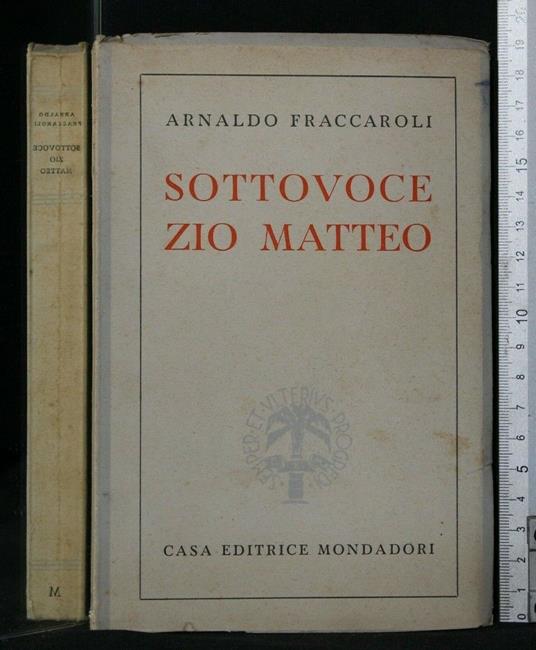 Sottovoce Zio Matteo - Arnaldo Fraccaroli - copertina