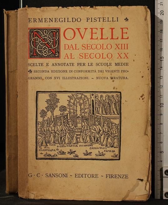 Novelle del secolo XIII al secolo XX - Ermenegildo Pistelli - copertina