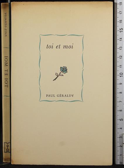 Toi et moi - Paul Géraldy - copertina