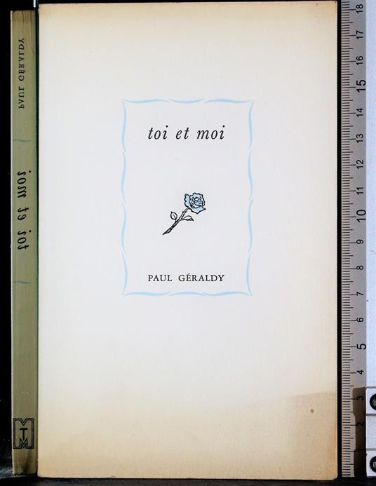 Toi et moi - Paul Géraldy - copertina