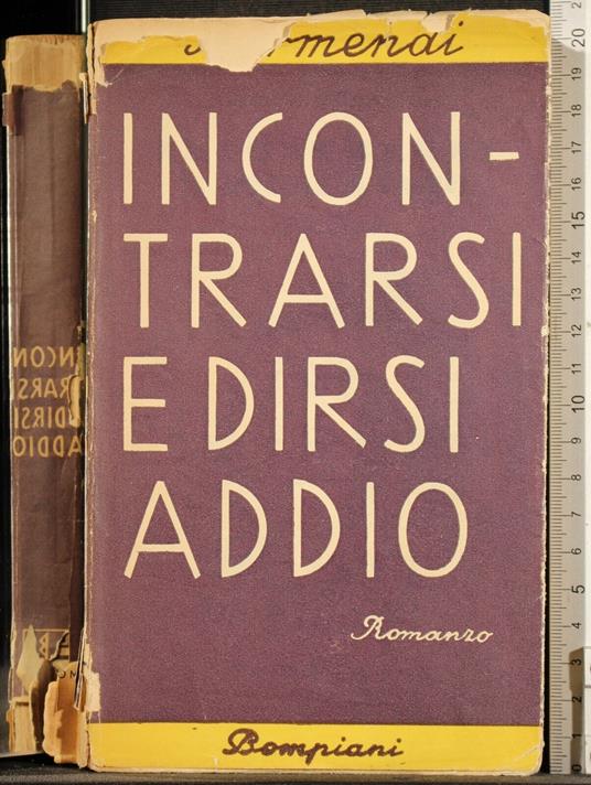 Incontrarsi e dirsi addio - Ferenc Kormendi - copertina
