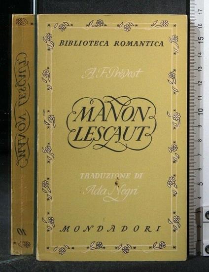 Manon Lescaut - Antoine-François Prévost - copertina