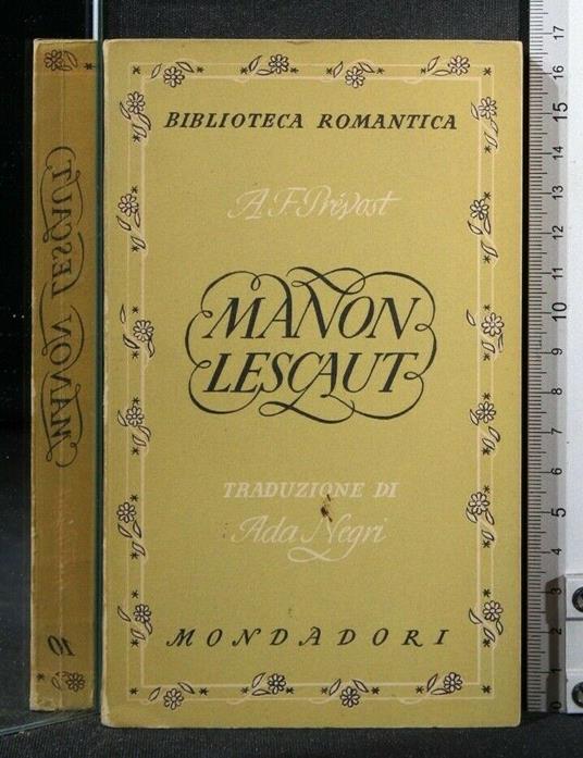 Manon Lescaut - Antoine-François Prévost - copertina
