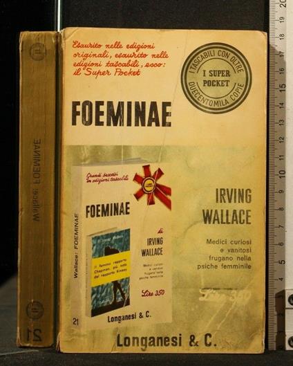 Foeminae - Irving Wallace - copertina