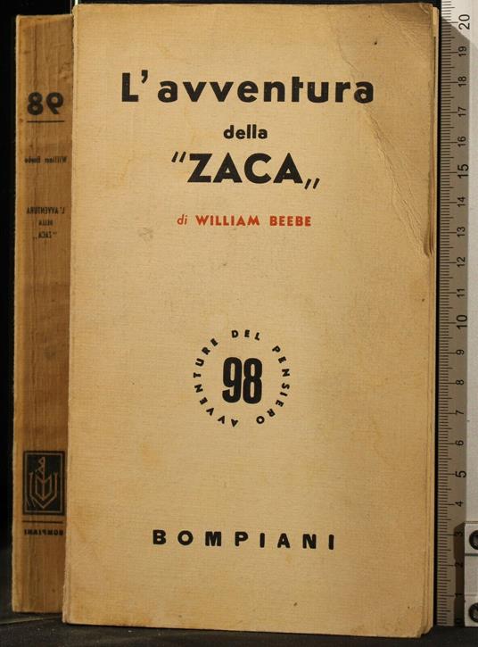 L' Avventura Della ''Zacà' - William Beebe - copertina
