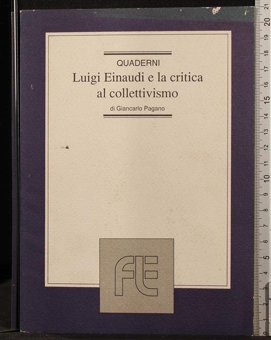 Luigi e la critica al collettivismo - Giancarlo Pagano - copertina