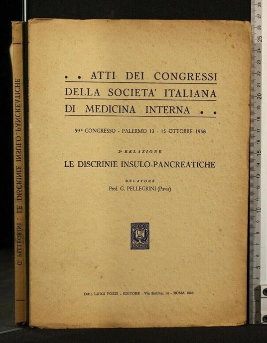 Atti Dei Congressi Della Società Italiana di Medicina Interna - Paola Barbierato - copertina