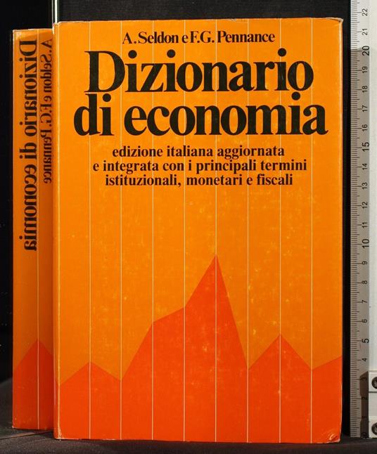 Dizionario di economia - A. Seldon - copertina