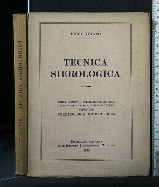 Tecnica Sierologica - Luigi Viganò - copertina