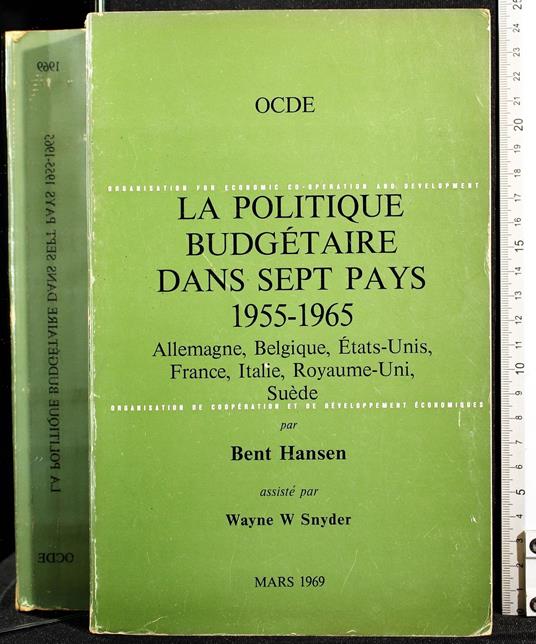 La politique Budgetaire 1955-1965 - politique Budgetaire 1955-1965 di: Bent Hansen - copertina