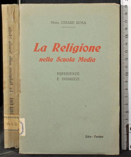 La religione nella scuola media - religione nella scuola media di: Cesare Rosa - copertina